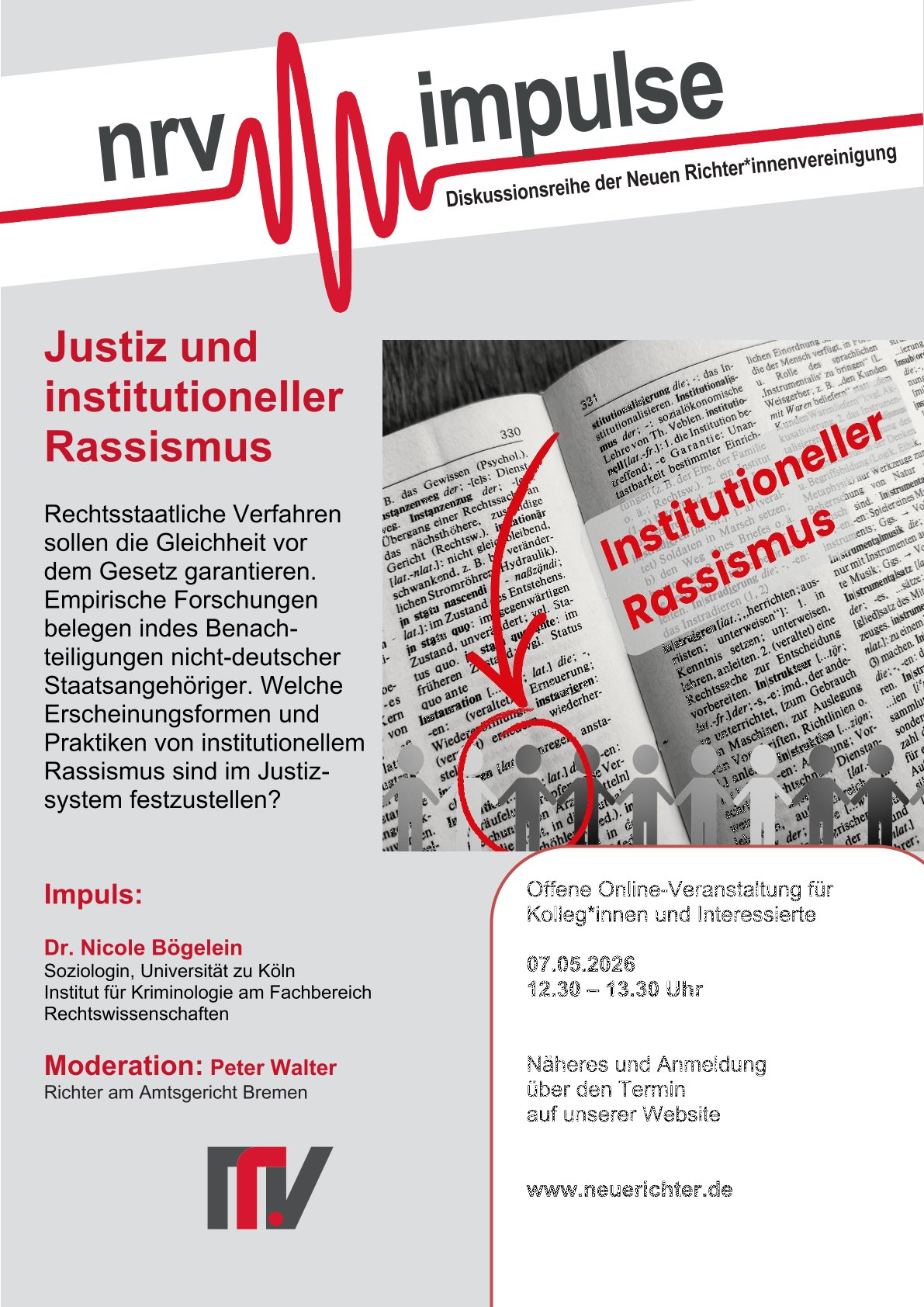 NRV Impulse: Justiz und institutioneller Rassismus - Neue Richter*innenvereinigung e.V.